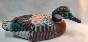 "Hermoso señuelo de pato de madera pintado a mano de 10"" de largo" - Imagen 1 de 8