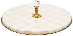 MacKenzie-Childs 89289-740 Rosy Check Käsekurs, 14" Durchmesser, Platte - Bild 1 von 2