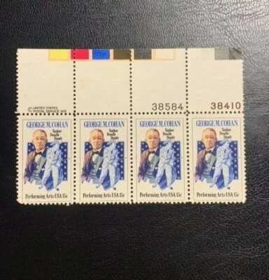 1978 15c Performing Arts: George M. Cohan multiple, Scott 1756 Mint OG - Image 1 of 2