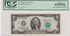 1976 $2 Minor Misaligned Overprint PCGS NEW 62 PPQ - Picture 1 of 2