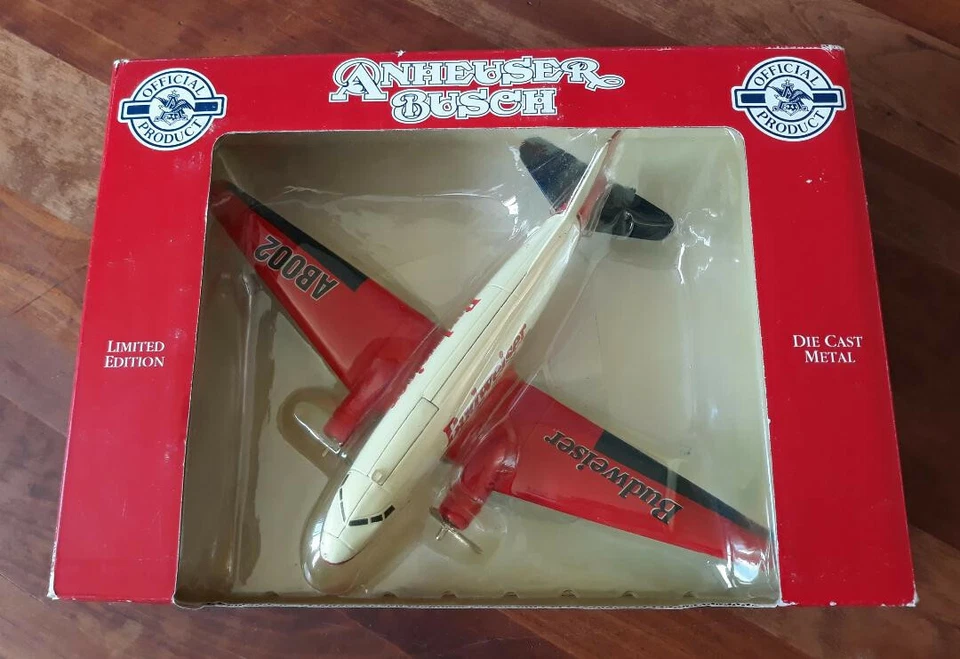 1936 DC 3 Die Cast Airplane Budweiser Coin bank by Spec Cast NEW! - Image 1 of 4
