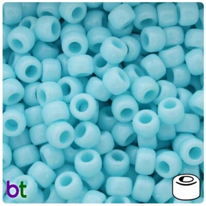 BeadTin Blau Wolke Undurchsichtig 9 mm Fass Pony Perlen (500 Stück) - Bild 1 von 1