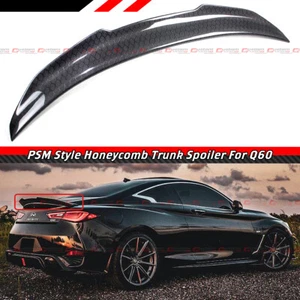 FOR 2017-2022 INFINITI Q60 HONEYCOMB CARBON FIBER PSM DUCKBILL TRUNK SPOILER - Bild 1 von 5