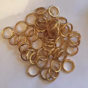 Lord Of The Rings Movie Ring 6.5 Heavy Gold Plate Etched Prop Not Scrap - Picture 1 of 7