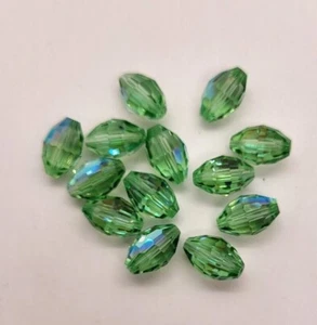 6pc Swarovski Crystal Peridot AB Faceted Oval 5200 Beads; 9mm, 12mm or 15mm - Picture 1 of 2