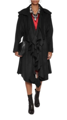 Этническое драпированное шерстяное черное пальто VIVIENNE WESTWOOD V5810 ANGLOMANIA размер средний - Изображение 1 из 4