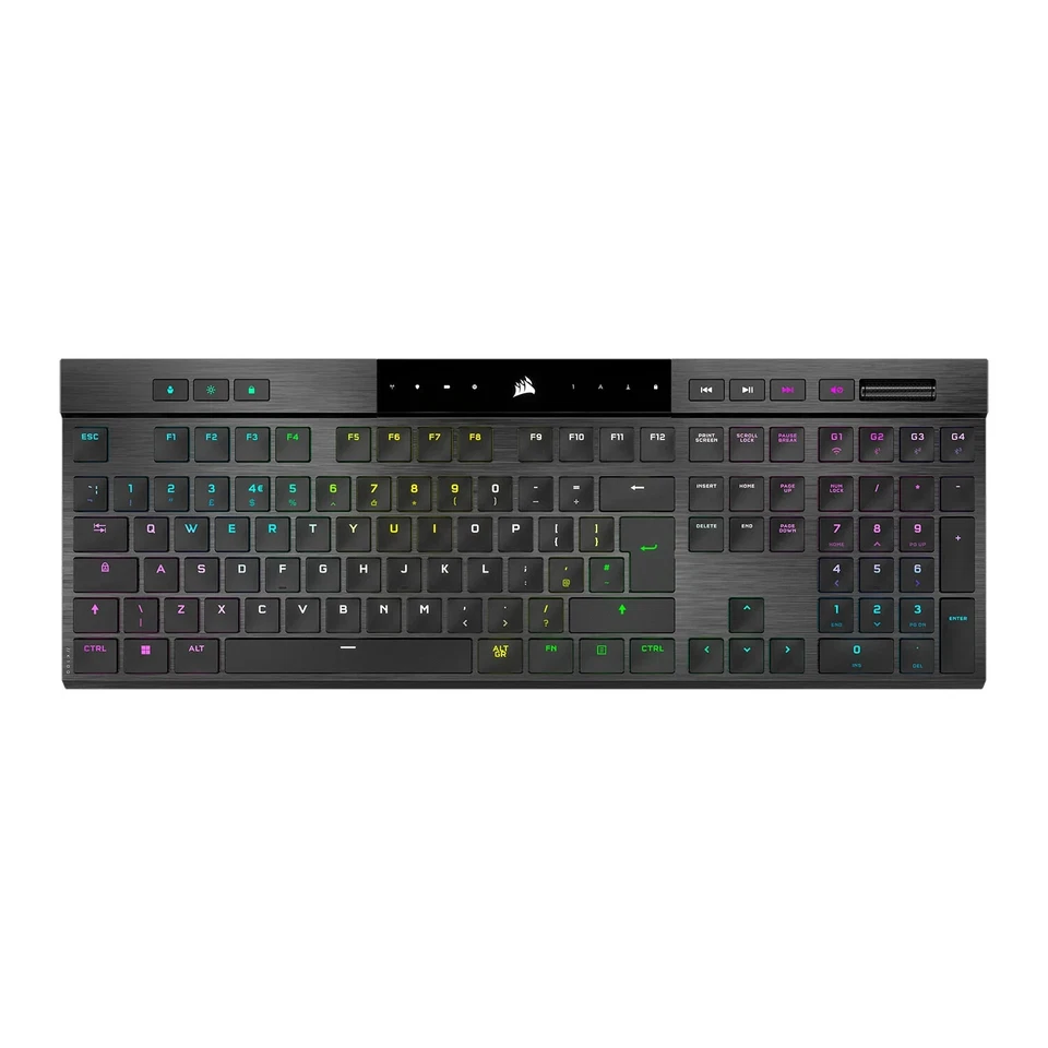Corsair K100 AIR Wireless RGB Ultra-Thin Mechanical Gaming Keyboard - UK Layout - Image 1 of 4