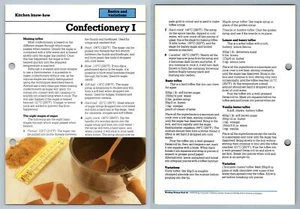 Confectionery I - Know-How - Working Woman's 1980s Recipe Card - Picture 1 of 1