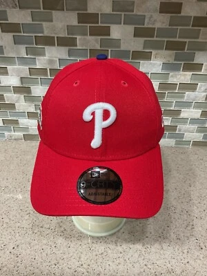 Men's New Era Philadelphia Phillies 2024 MLB Postseason 9THIRTY Hat Red New - Image 1 of 4