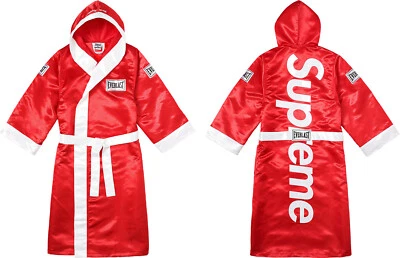 Bata de boxeo Supreme X Everlast satinada con capucha FW17 (FW17A84) talla M-XL Foto 1 de 2