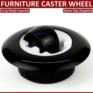 Furniture Wheel Roller Glide Hidden Invisible Castor Base Mounting Swivels 360º - Picture 1 of 8