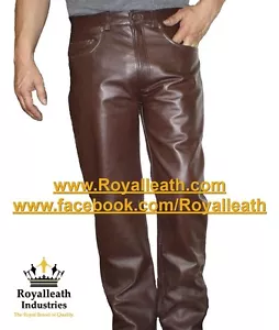 NEW 100% Real Leather Pants, trousers, leder hosen, pantalon, fetish gay bondage - Picture 1 of 4