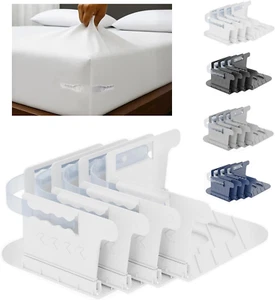Zugsichere Bettlakenhalter 4er Set Halten Laken Fest & Dicht, Spannmatratze - Bild 1 von 12