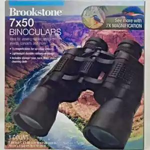 Brookstone Binoculars 7 x 50 Multi Purpose with Carrying Case and Strap - New - Picture 1 of 1