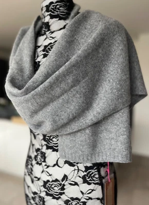 NEU Zwillingsherz Reg€129,99- XXL Kaschmirschal Tuch 100% Kaschmir 190 x 32 cm