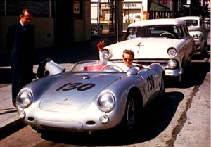 Porsche 550 Spyder 1955 - James Dean - imán foto refrigerador 3"-5" - Imagen 1 de 1