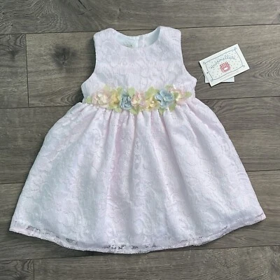 NWT Marmellata Pink Floral 18m Spring Baby Dress - Изображение 1 из 4