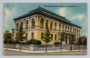 Providence Public Library Providence Rhode Island RI posted linen postcard - Picture 1 of 2