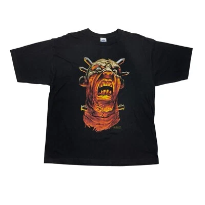 Vintage Frankenstein Horror Wes Benscoter T Shirt Cygnus Men’s Sz XL Black - Image 1 of 4