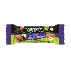💚 4 x Organica Hazelnut Nougat Delight Snack Bar 40g - Picture 1 of 1