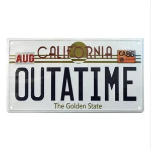 Zurück in die Zukunft - Nummernschild - Outatime - original lizensiert - Replika - Imagen 1 de 1