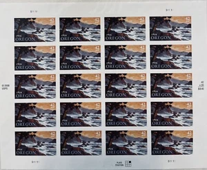 Oregon Statehood Sheet of Twenty 42 Cent Postage Stamps Scott 4376 - Picture 1 of 6