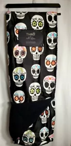 Thro von Marlo Lorenz Sugar Skull Plüsch Überwurf Auswahl aus 2 Farben, Neu mit Etikett - Bild 1 von 11