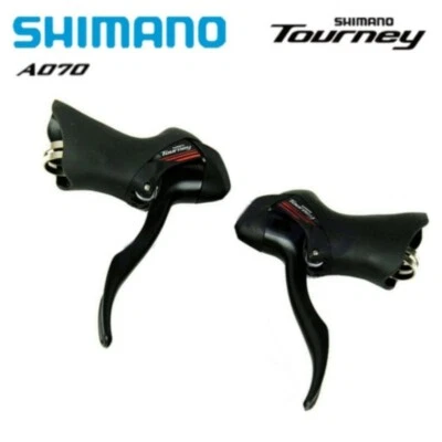 Shimano Tourney ST-A070 Dual-Control Lever Left Right (Pair) Black Road Bike - Image 1 of 4