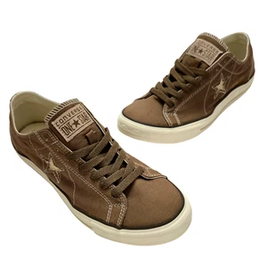 Converse One Star Vintage Low Top Sneakers Shoes Men's Canvas Brown Size 7.5 - Picture 1 of 10
