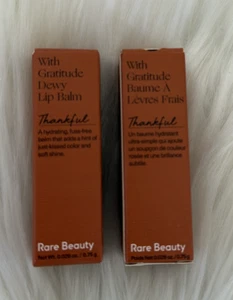 Lot of 2 Rare Beauty With Gratitude Dewy Lip Balm "Thankful" Mini Sample 0.75 g - Picture 1 of 5