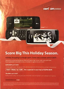 2008 Verizon Wireless Voyager von LG PRINT AD V-Cast Urlaub Einkaufen Tough Sport - Bild 1 von 5