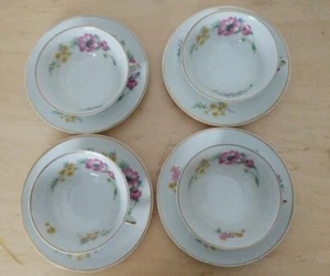 Limoges Charles Ahrenfeldt Tea Cups And Saucers Set Of 4 - Picture 1 of 3