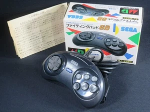 Mega drive fighting pad 6b controller SEGA black genesis game Japan boxed tested - Picture 1 of 24