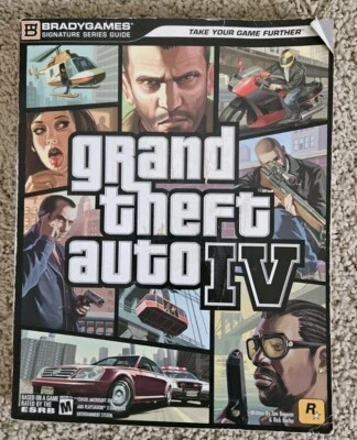 Grand Theft Auto IV 4 GTA IV Strategy Guide Brady Games Complete W/ Map - Image 1 of 4