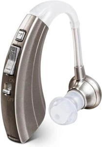 Britzgo Hearing Single Amplifier Behind The Ears Blue with USB Dock Pair Sound - Picture 1 of 8