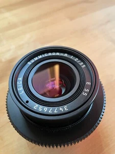 MINT Leica R 35mm f2 Summicron Duclos Cine Mod Leitax Canon EF mount - Picture 1 of 7