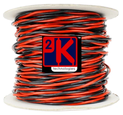 DCC Concepts DCW-TW15-3.5 DCC Layout Twisted Bus Wire 3.5mmx1x15m Roll Red/Black - Image 1 of 4