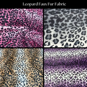 Leopard Print Faux Fur Trim by The Yard – Multi-Color for Sewing & Crafts - Picture 1 of 5