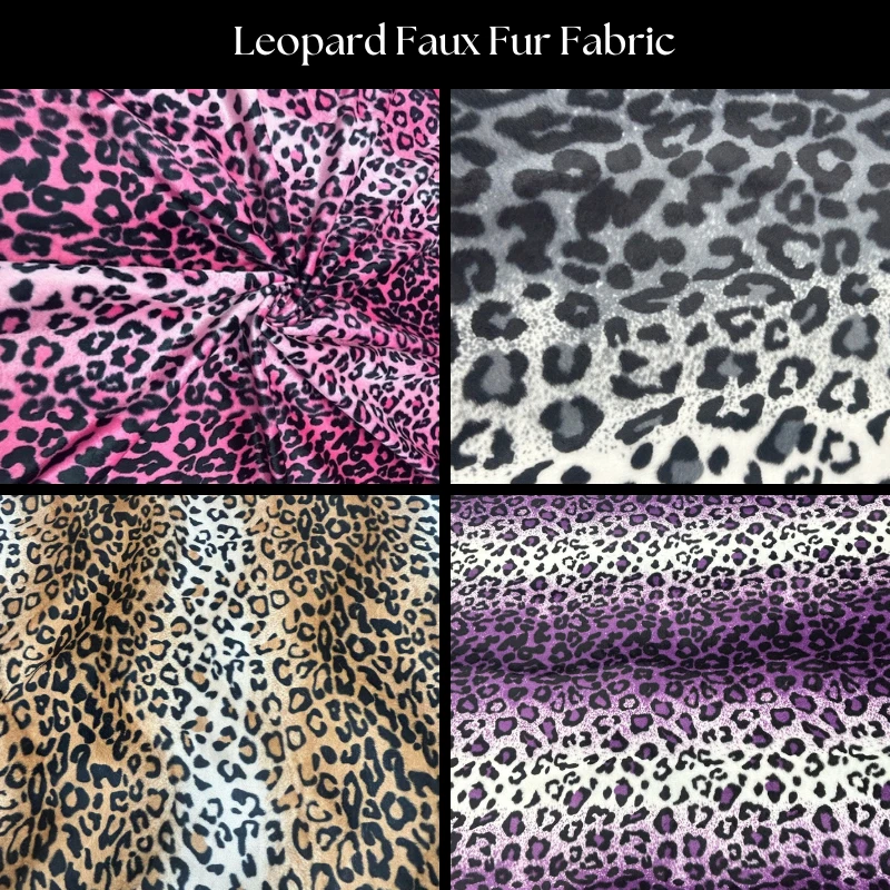 Leopard Print Faux Fur Trim by The Yard – Multi-Color for Sewing & Crafts - Image 1 of 1