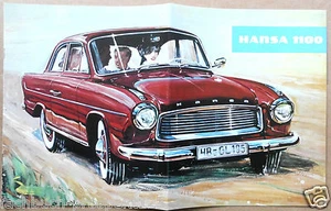 HANSA 1100  PROSPEKT 1958-61 GOLIATH BREMEN KOMBI TOP OLDTIMER SAMMLER - Picture 1 of 4