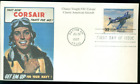 1997 First Day of Issue - Postage Stamp - Chance Vought F4U Corsair - Mystic