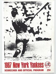 Vintage New York Yankees 1967 Scorecard and Official Program Clean