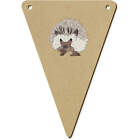 5 X 140Mm Spike The Hedgehog  Wooden Bunting Flags Bn00077368