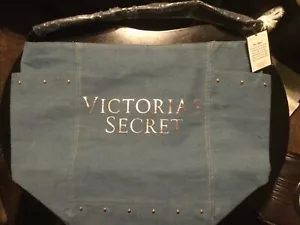 Victoria's Secret LEICHTE DENIM-JEANS NIETEN NEU MIT ETIKETT LARGE REISE WEEKENDER GETAWAY-TRAGETASCHE - Bild 1 von 7