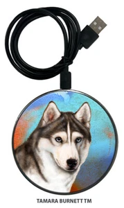 Cargador de teléfono y dispositivo Zoomies - Husky siberiano gris y blanco - Imagen 1 de 1
