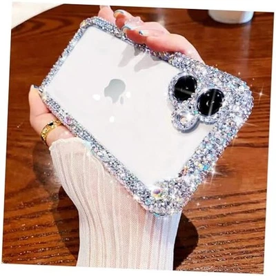  Designer Compatible with iPhone 16 Plus Bling Clear Case for iPhone 16 plus - Image 1 of 4