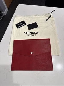 Shinola Skórzana duża koperta na iPada Czerwona. Nowy z metką - Zdjęcie 1 z 8