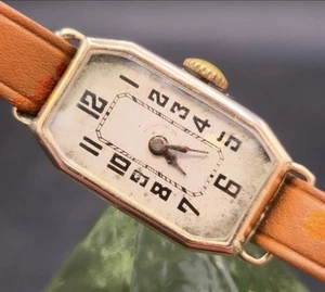 ¡Excelente reloj Art Deco vintage suizo de oro macizo de 14K de 1920 cuerda manual!! - Imagen 1 de 3