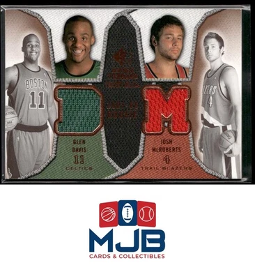 2007-08 SP Rookie Threads Josh McRoberts Glen Davis Rookie Threads Dual #DRT-MD Foto 1 de 2