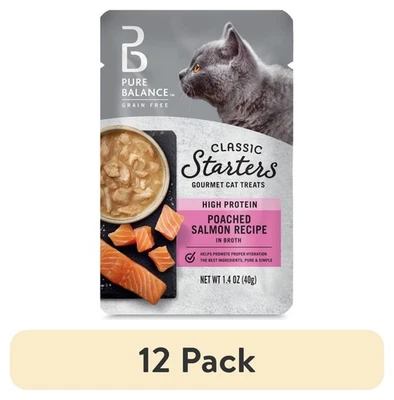 (12 pack) Classic Starters Gourmet Cat Treats, Poached Salmon in Broth, 1.4 oz - Image 1 of 4